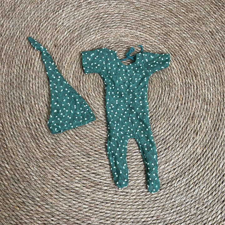 Newborn Romper matched Hat Set