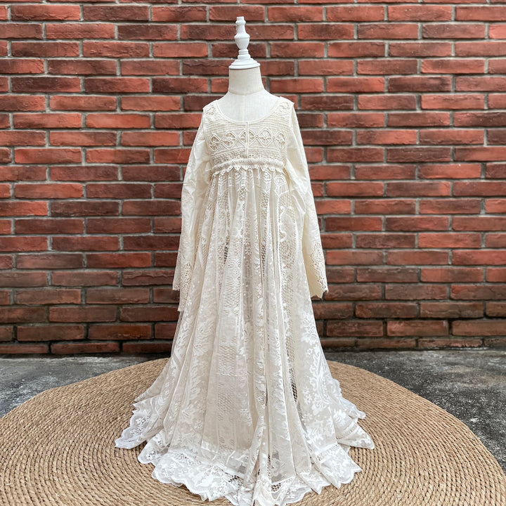 Jodie Little Girl Cotton+Lace Dress