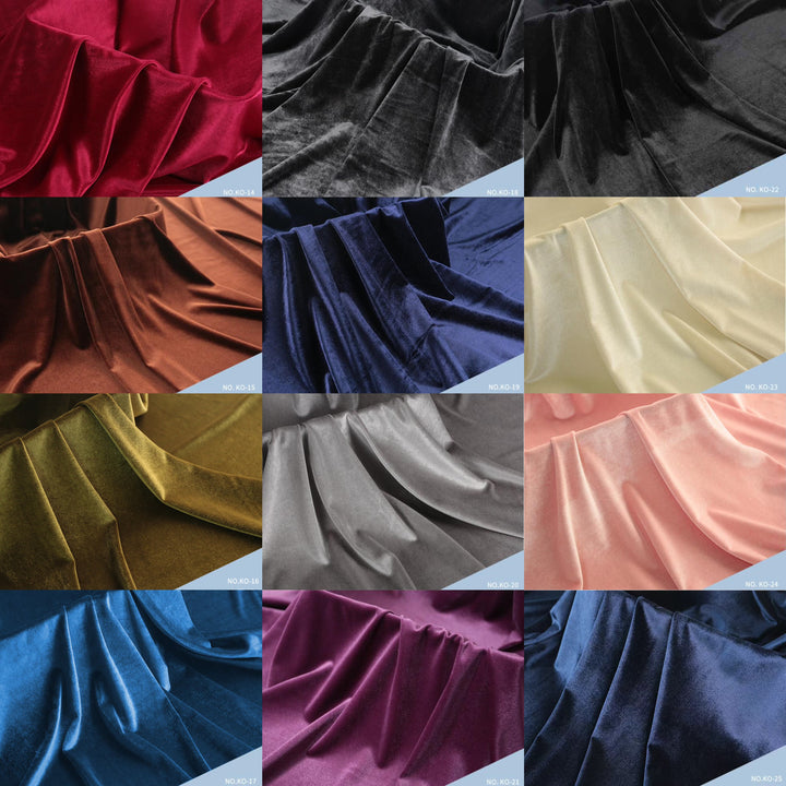 This is a large grid of twelve fabric swatches in various colors. This is a Ediwna dress color-options reference image rather than a single product photo.