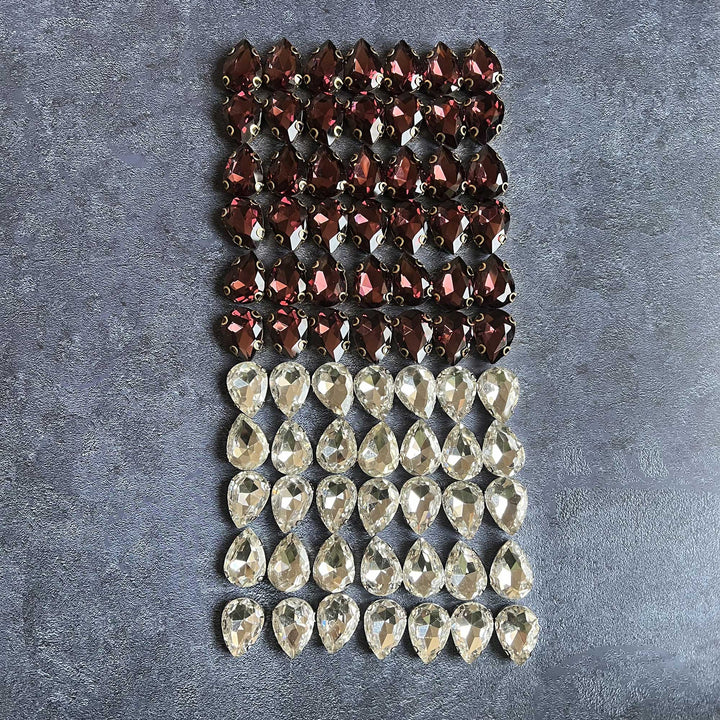 Waterdrop Shape Embellished Buttons