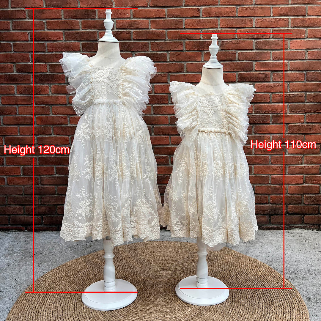 Joyce Beige Little Girl Gown