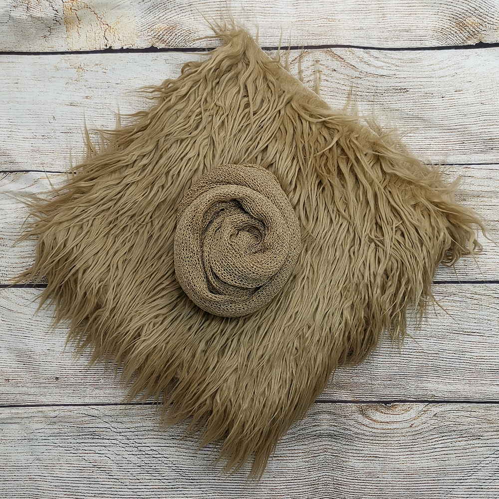 75x50CM Faux Fur Blanket with wrap set