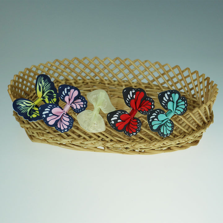 Little Girl Photo Props Baby Girl Bowknot Clip Colorful Butterfly Clip for Baby Girl 5pcs/lot - Don&Judy Newborn&Maternity photography props