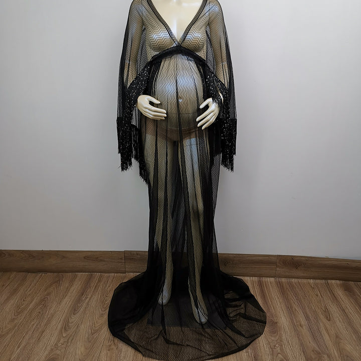 Frederica Black Tulle Gown