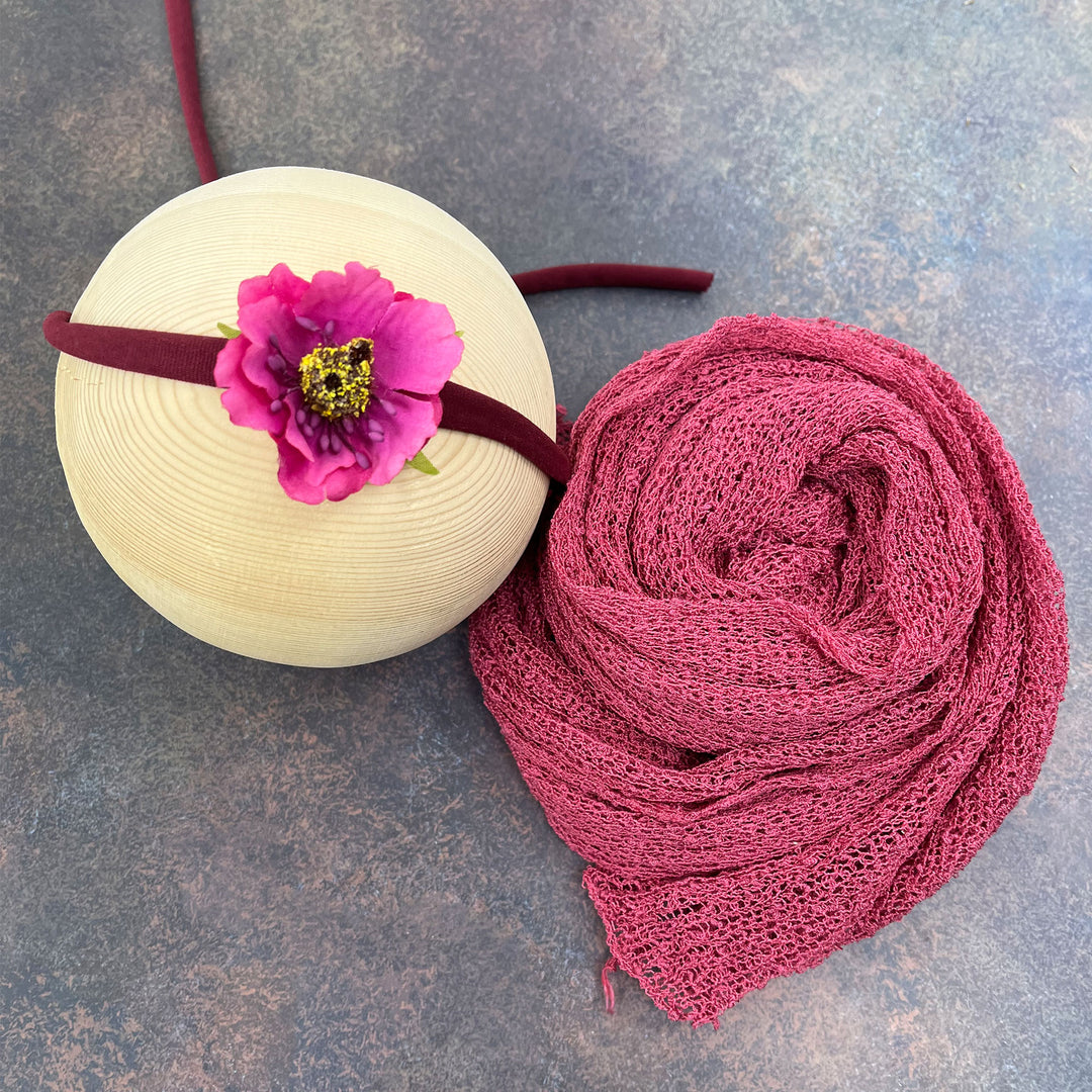 A Set Stretchy Wrap and Headwear