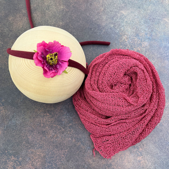 A Set Stretchy Wrap and Headwear