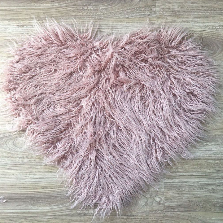 Soft Sweet Heart Faux Fur Blanket