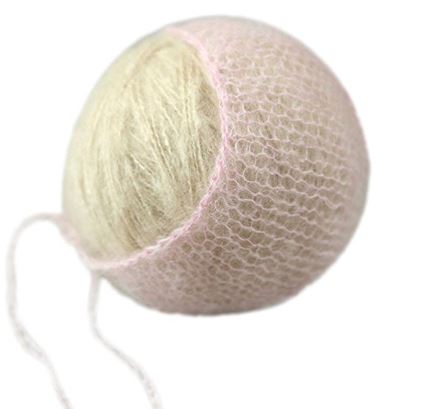 Newborn Baby Photo Prop Hand Knit Mohair Baby Bonnet - Don&Judy Newborn&Maternity photography props