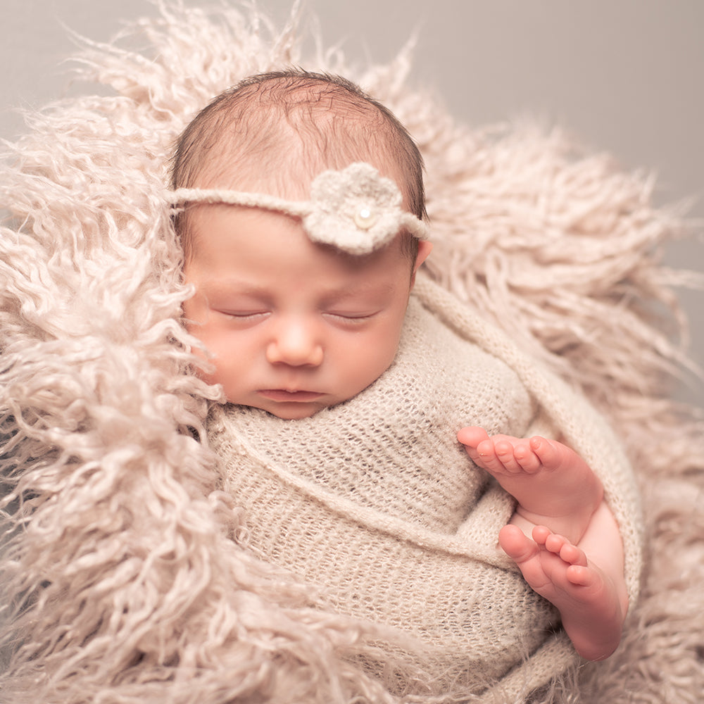 Faux Fur Basket Fillers Soft Long Pile Mongolia Blanket Newborn Photography Props Diameter=60cm - Don&Judy Newborn&Maternity photography props