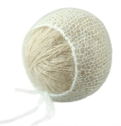 Newborn Baby Photo Prop Hand Knit Mohair Baby Bonnet - Don&Judy Newborn&Maternity photography props