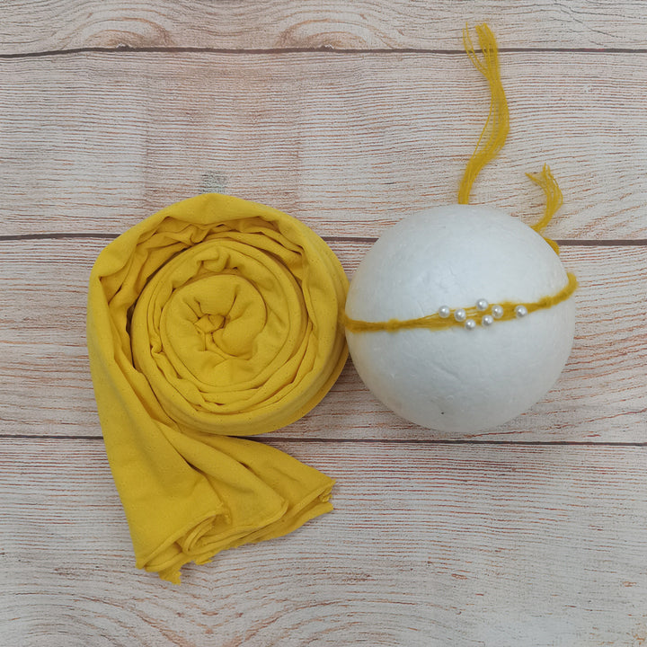 Cotton Wrap with Matched hearwear Set