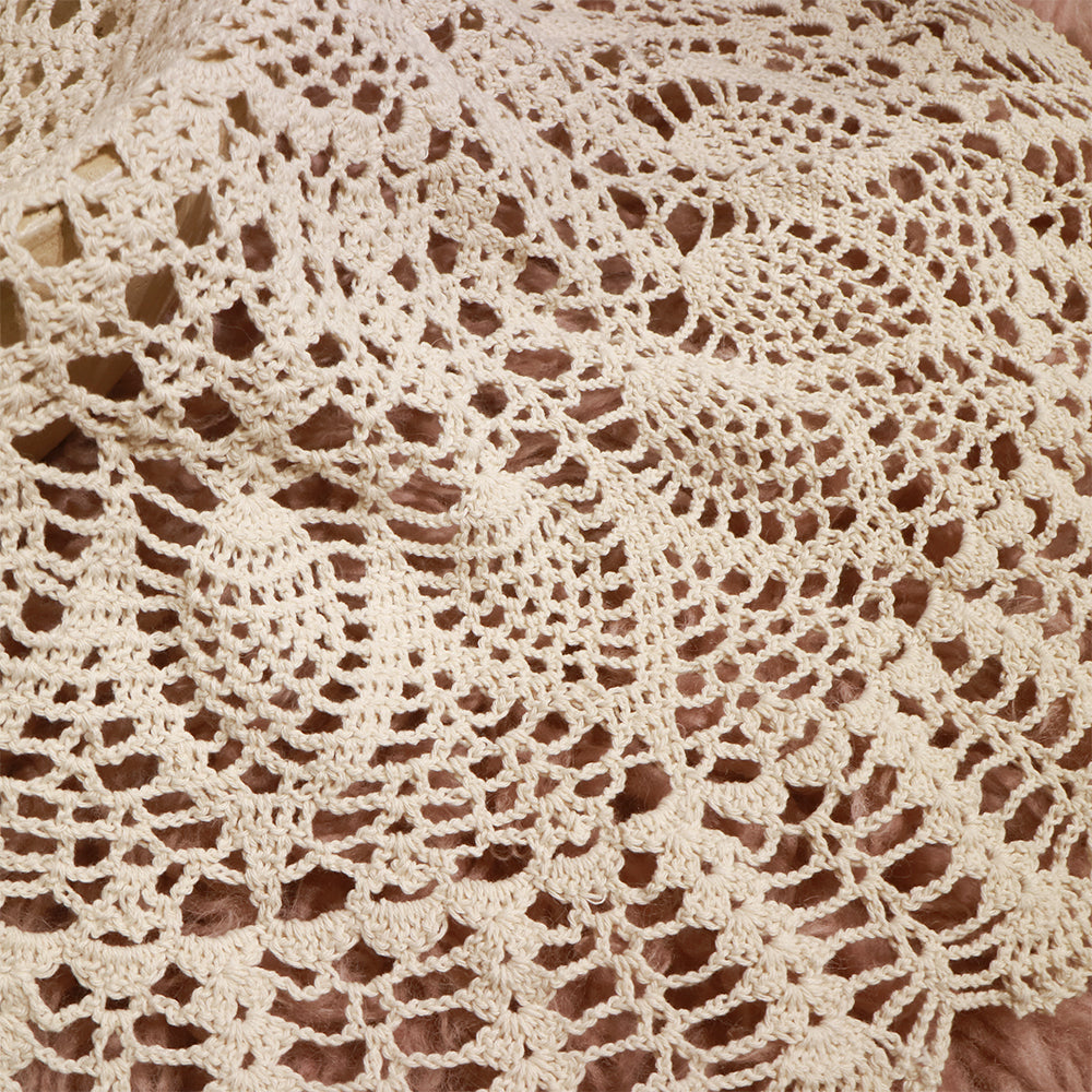 Handmade Crocheted Round Blanket