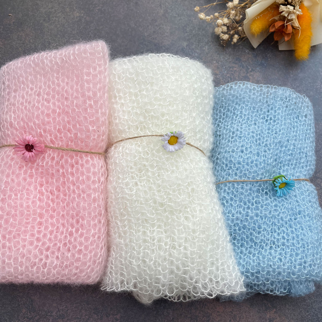 60x40cm Stretchy Wrap with Matched Headwear Set