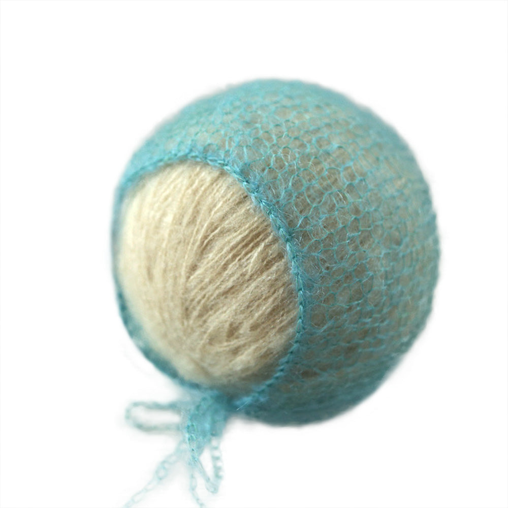 Newborn Baby Photo Prop Hand Knit Mohair Baby Bonnet - Don&Judy Newborn&Maternity photography props