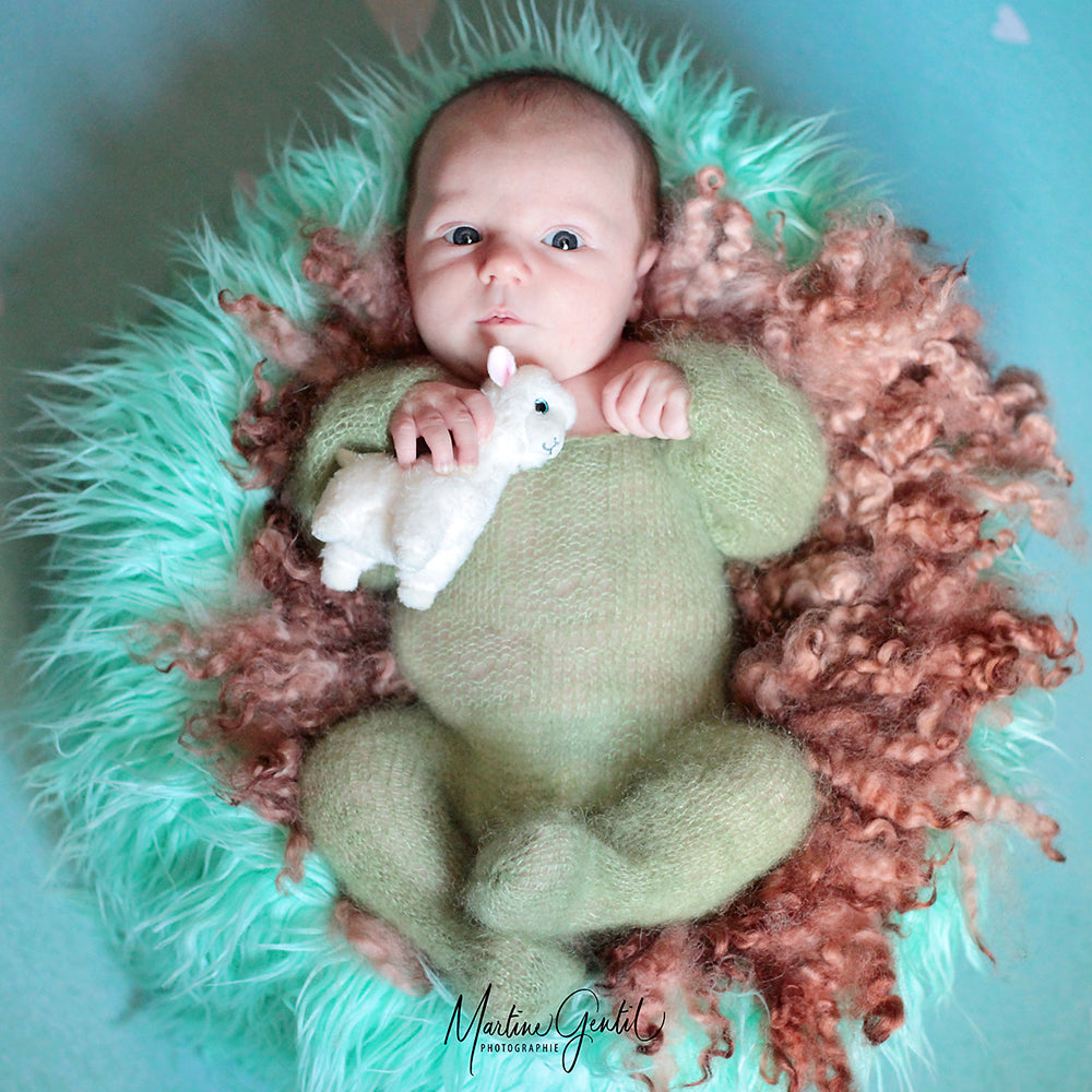 Faux Fur Posing Pillow Nest Prop for Newborn