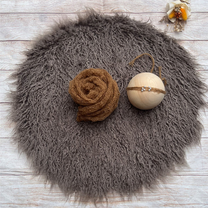 Camel Faux Fur Matched Set